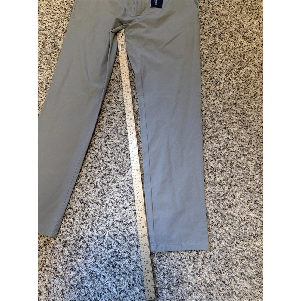 Vineyard Vines Performance New Mens Light Gray‎ Pant Sz 32x32 Elastic Waist Slim